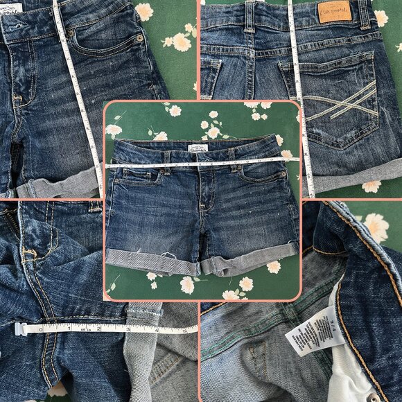 Summer Short Shorts Light Wash Tan White Denim High Waist BUNDLE LOT 5 GOOD - Picture 6 of 6